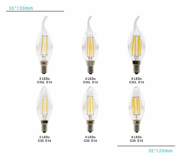Một số mẫu bóng đèn đui E14